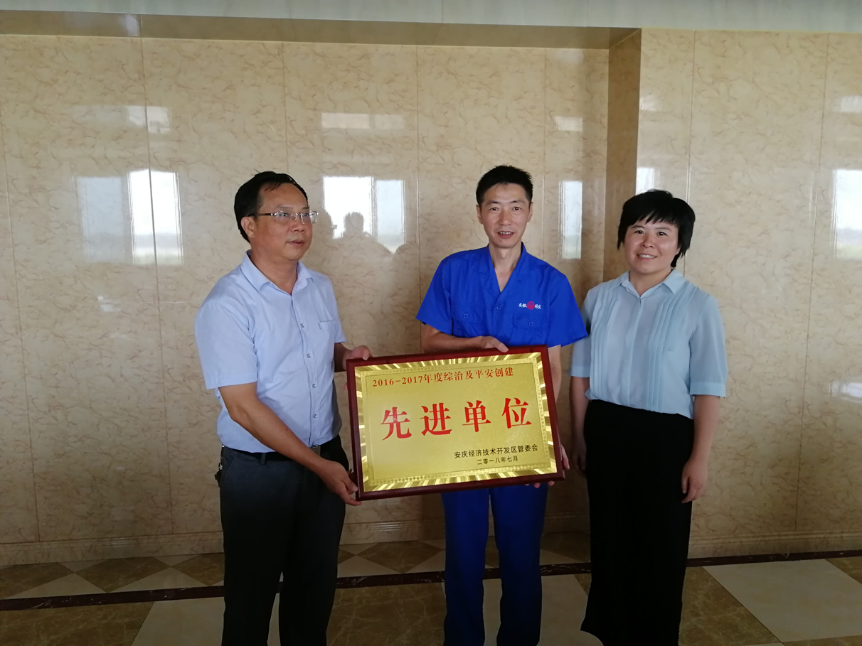 我司獲得2017年度安全創(chuàng)建先進(jìn)單位稱號
